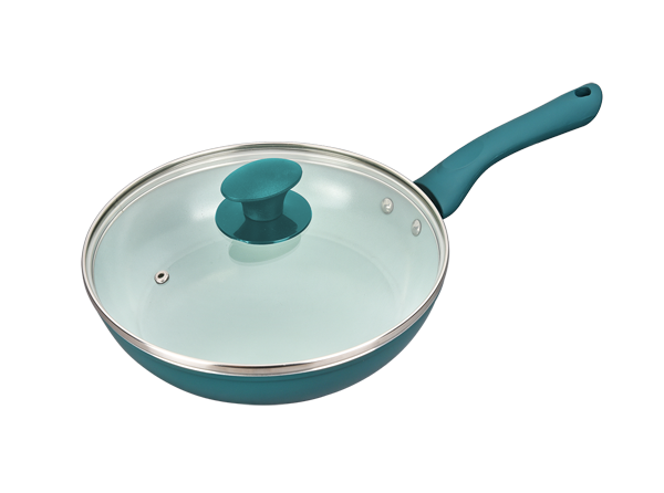 Ceramic Fry Pan (With Glass Lid)